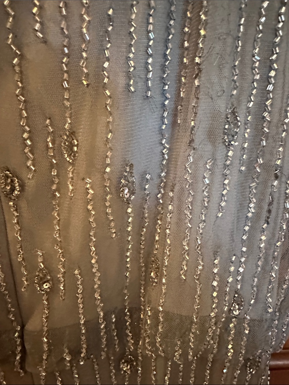Adrianna Papell Gray Sequin V-Neck Cocktail Dress - Picture 4 of 9